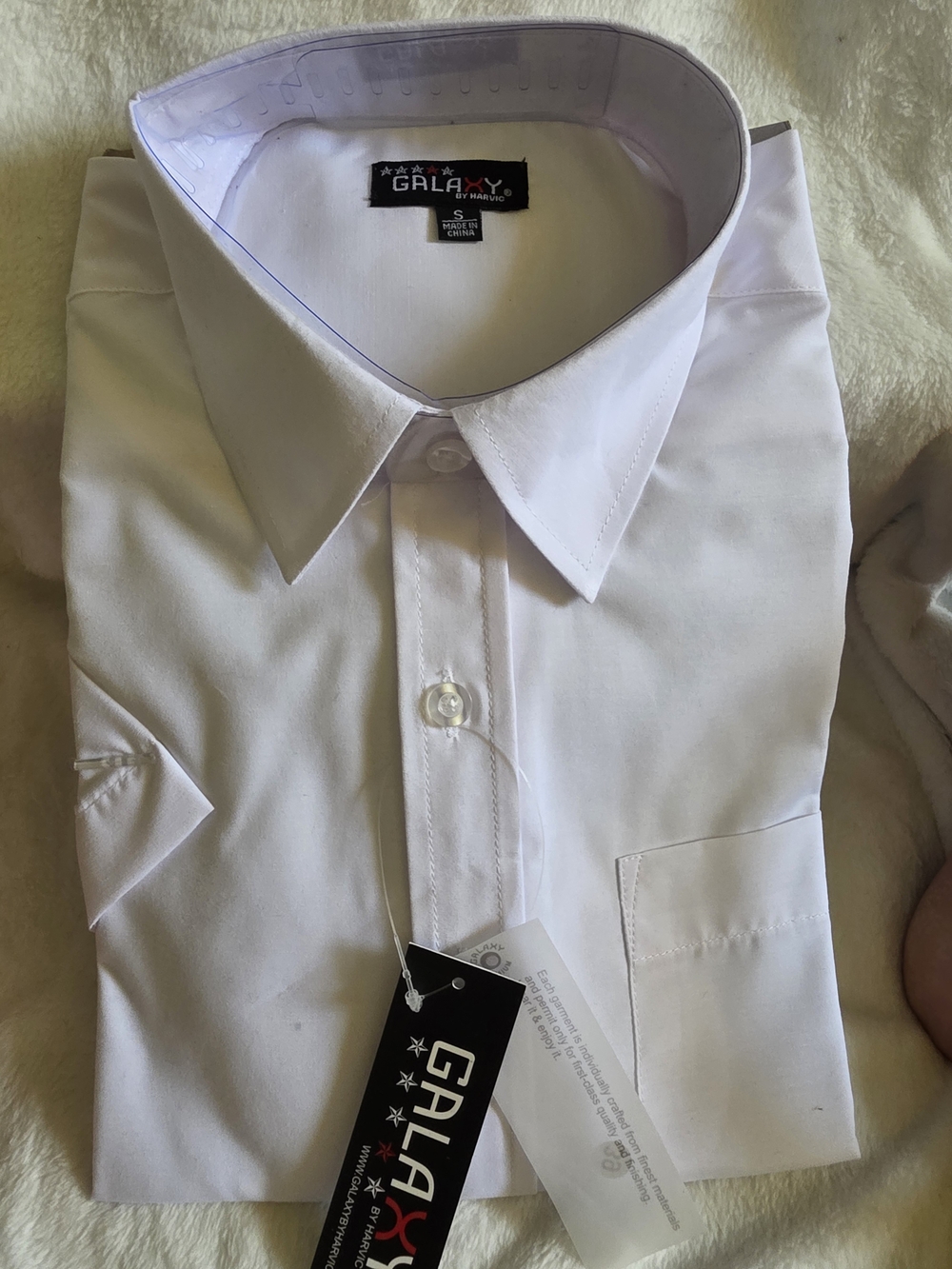 4 For $20 Galaxy By Harvic White Men's Dress Shirt - Point Collar